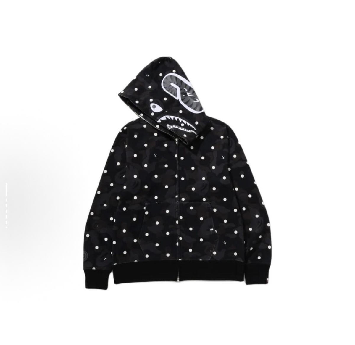 Bape Shark negra puntos brilla en la oscuridad