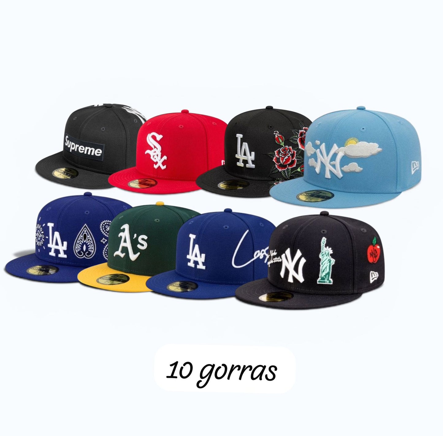 10 gorras new era
