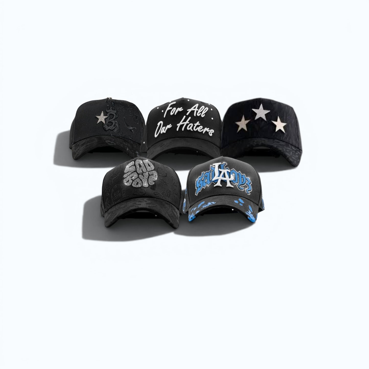 Lote 5 gorras belicas