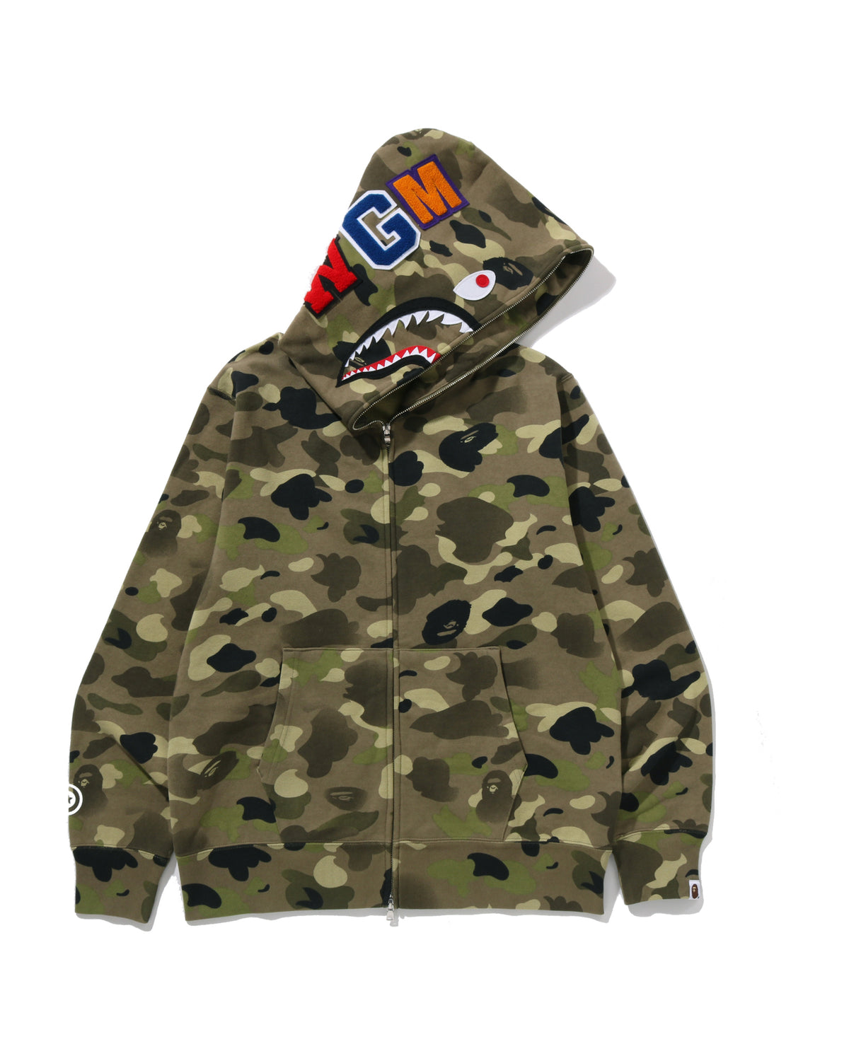 Bape shark color verde militar