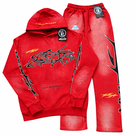 Conjunto hellstar Path to paradise rojo