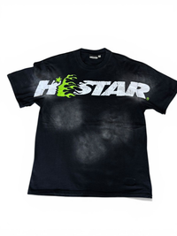Playera hellstar negro con verde