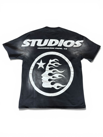Playera hellstar negro con verde
