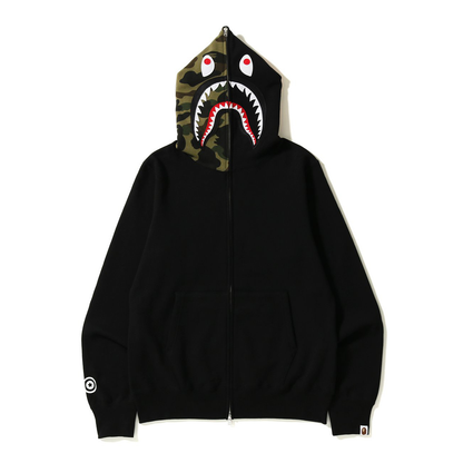 Bape shark color negra con gorro verde