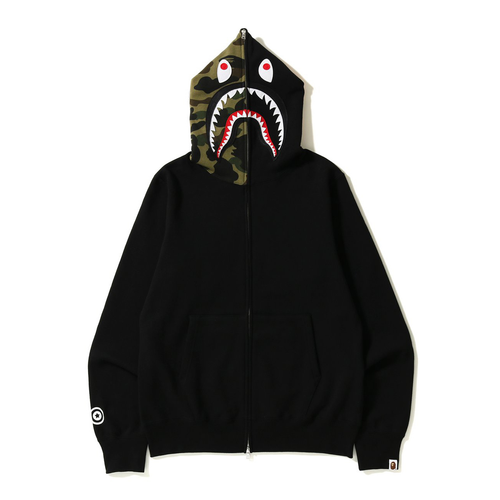 Bape shark color negra con gorro verde