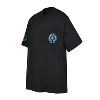 Playera chrome hearts negra azul