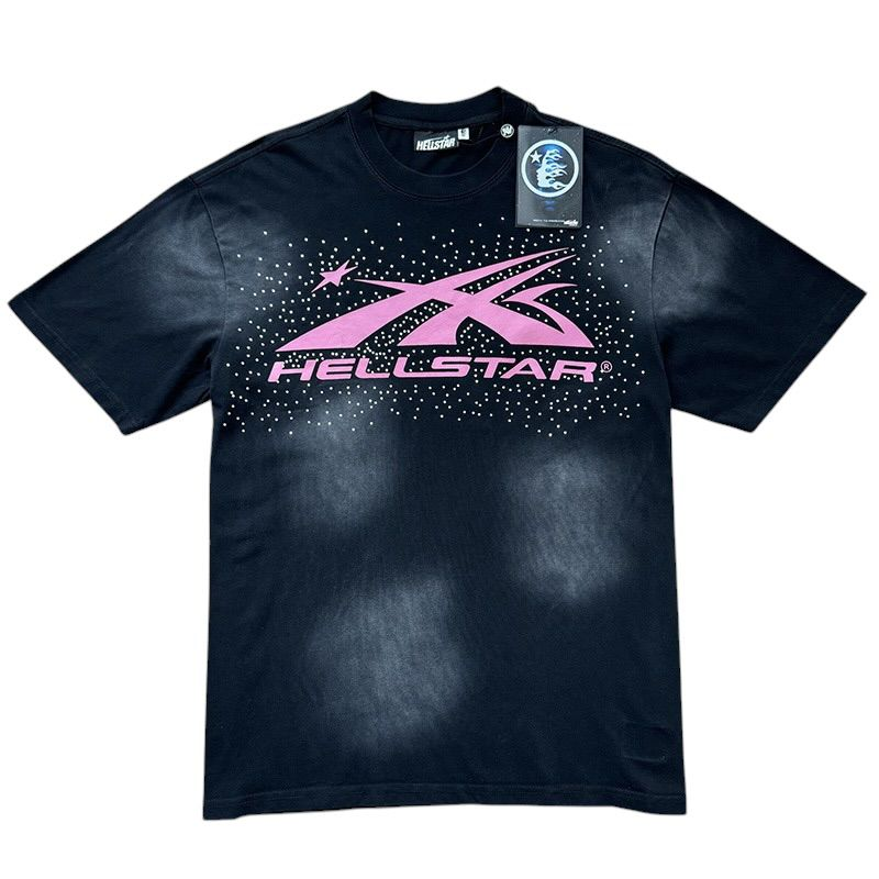 Playera hellstar rosa diamantes