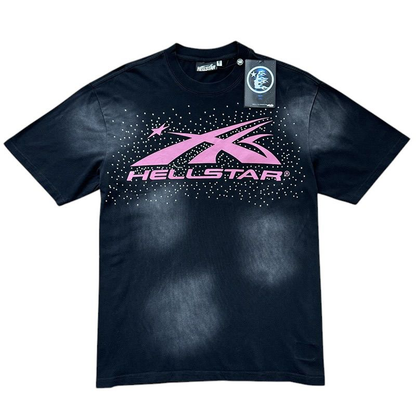 Playera hellstar rosa diamantes