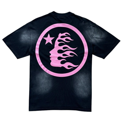 Playera hellstar rosa diamantes