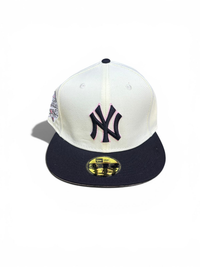 Gorra New Era NY blanco rosa