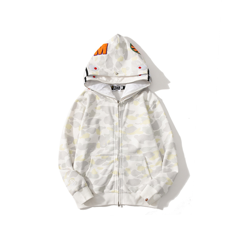 Hoddie Bape Shark blanca