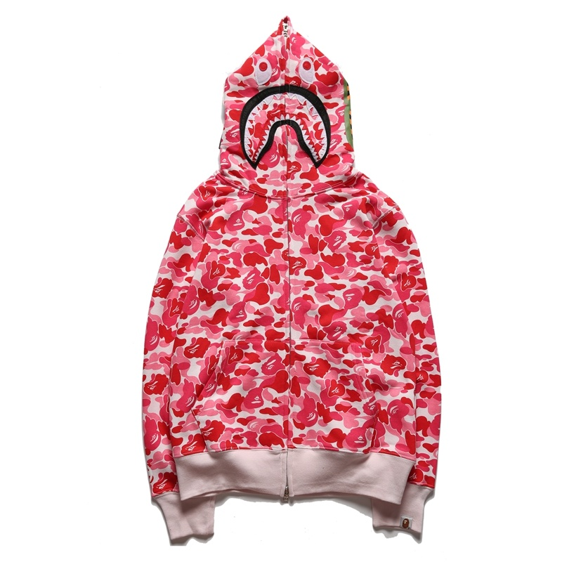 Hoddie Bape Shark rosa claro
