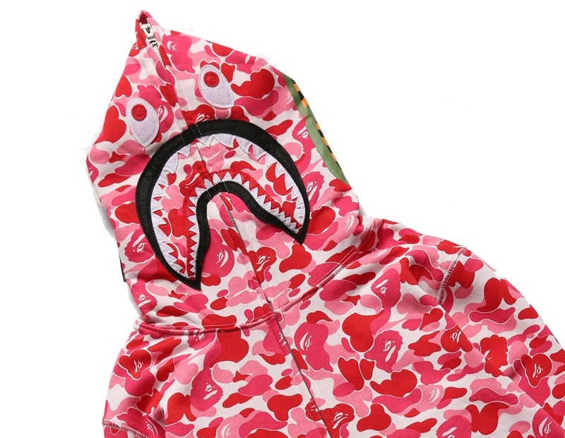 Hoddie Bape Shark rosa claro