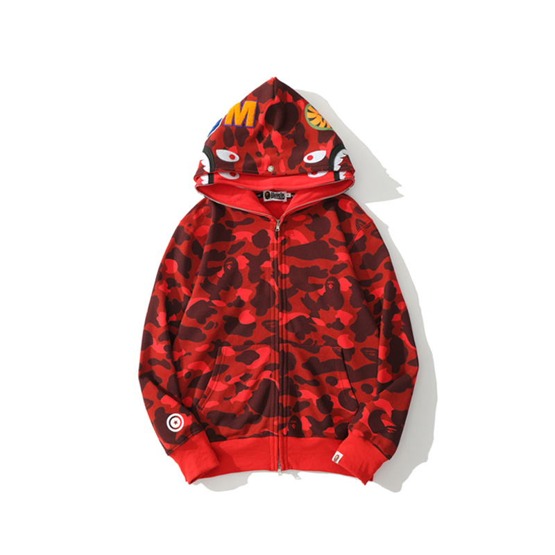 Bape Shark color Rojo doble gorro