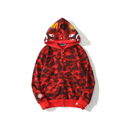 Bape Shark color Rojo doble gorro