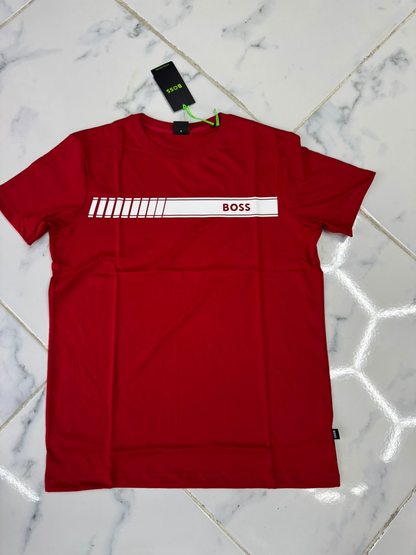 boss roja rayas blancas
