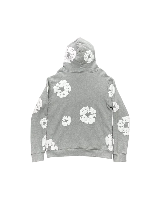 Hoddie denim tears gris