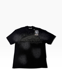 playera Hellstar negra adiamantada