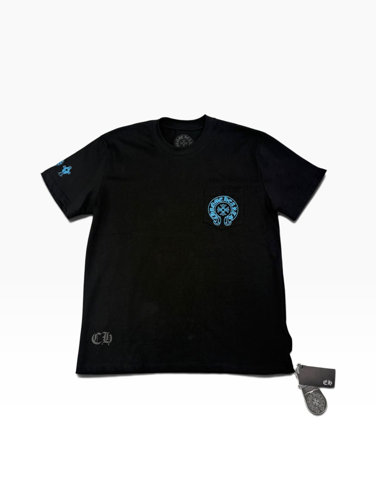 Playera chrome hearts negra azul