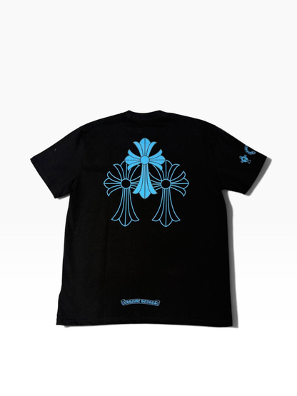 Playera chrome hearts negra azul