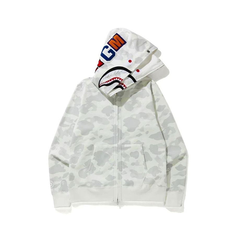 Bape shark all withe doble gorro