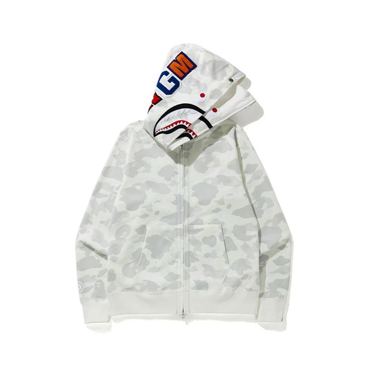 Bape shark all withe doble gorro