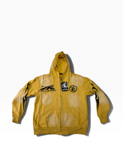 Hoddie hellstar ZIP amarilla