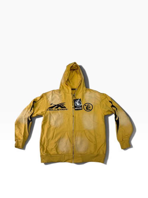 Hoddie hellstar ZIP amarilla