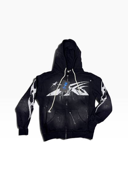 Nombre Hoddie hellstar zip black