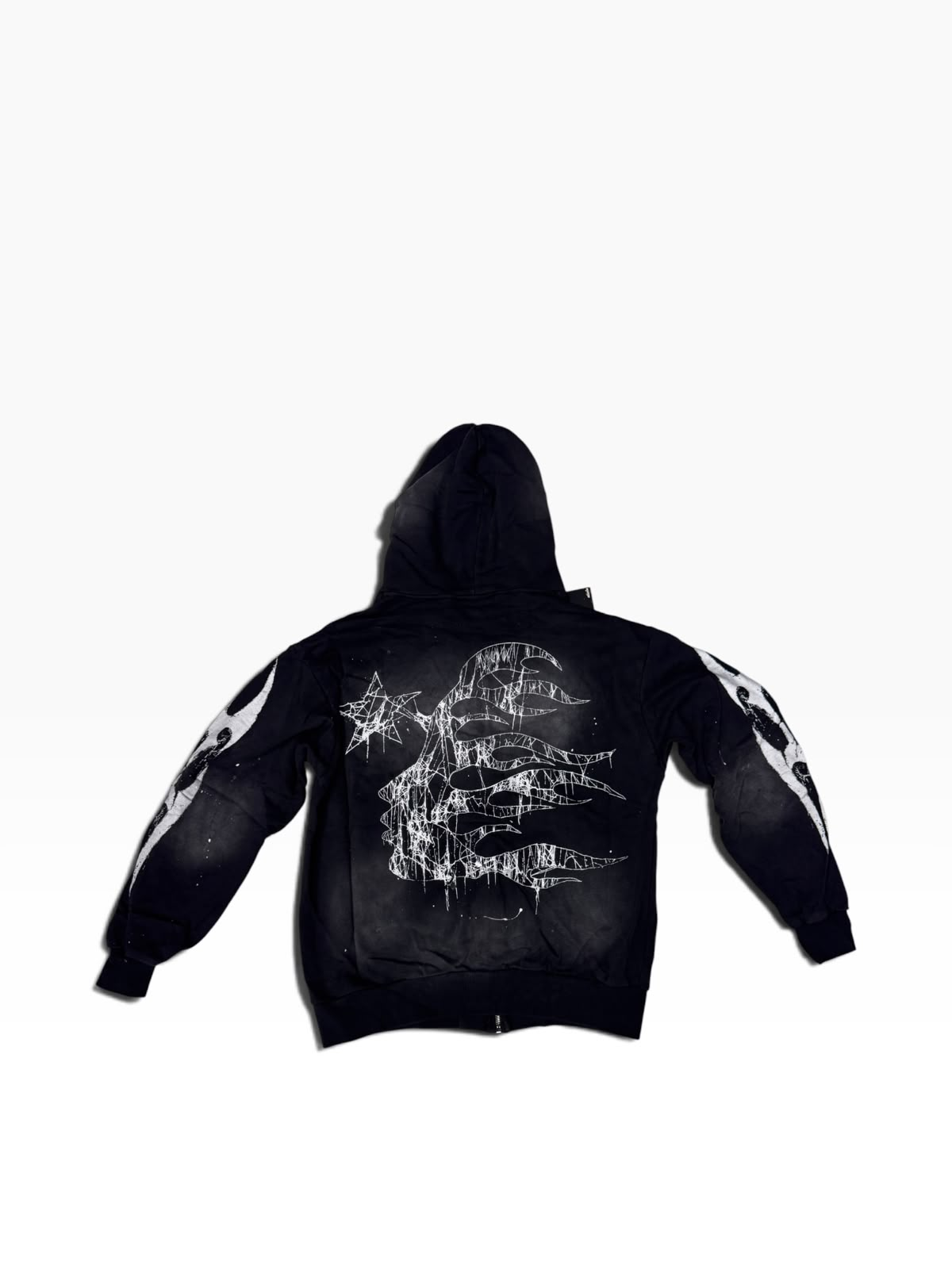 Nombre Hoddie hellstar zip black