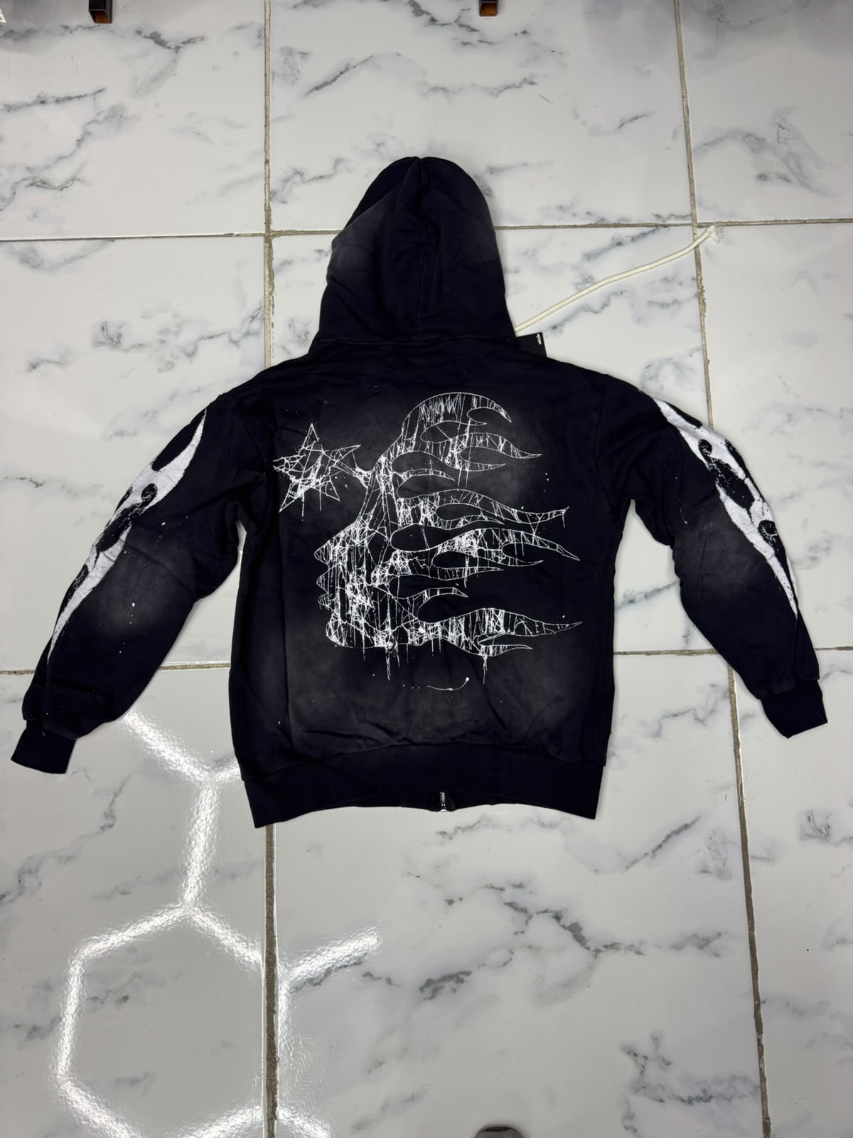 Nombre Hoddie hellstar zip black