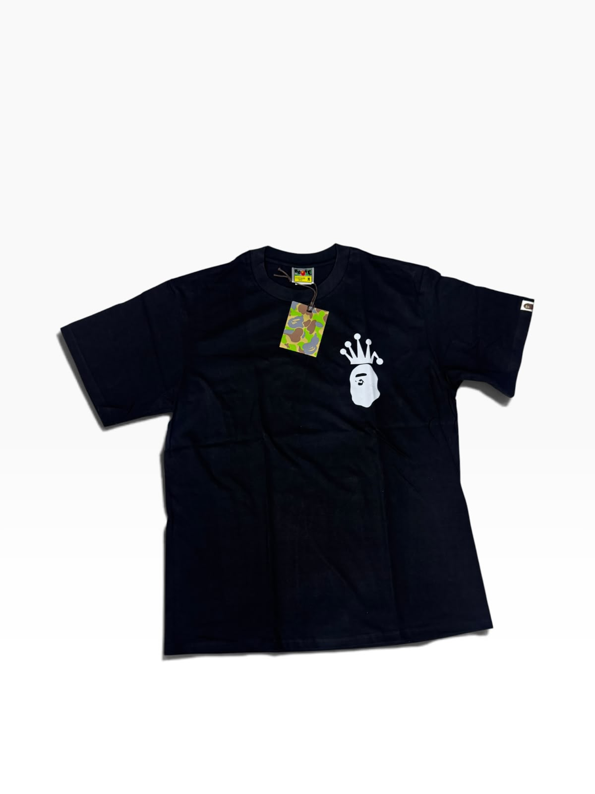 Playera bape x stussy black