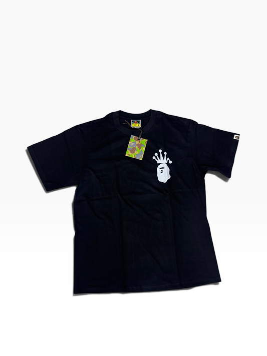 Playera bape x stussy black