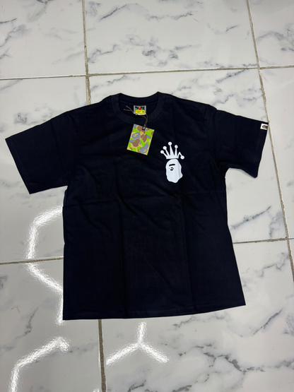 Playera bape x stussy black