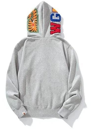 Bape Shark gris doble gorro (rosa)