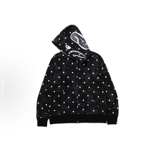 Bape  Shark negra puntos brilla en la oscuridad