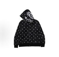 Bape  Shark negra puntos brilla en la oscuridad